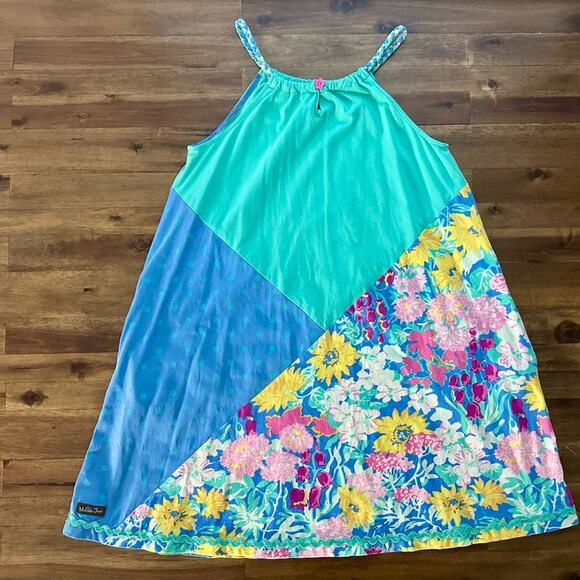Matilda Jane Dream Chasers Polka Dot Daisy Floral Sleeveless Dress Blue Green 14 - Picture 5 of 8